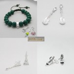 Charm sterling silver bracelets